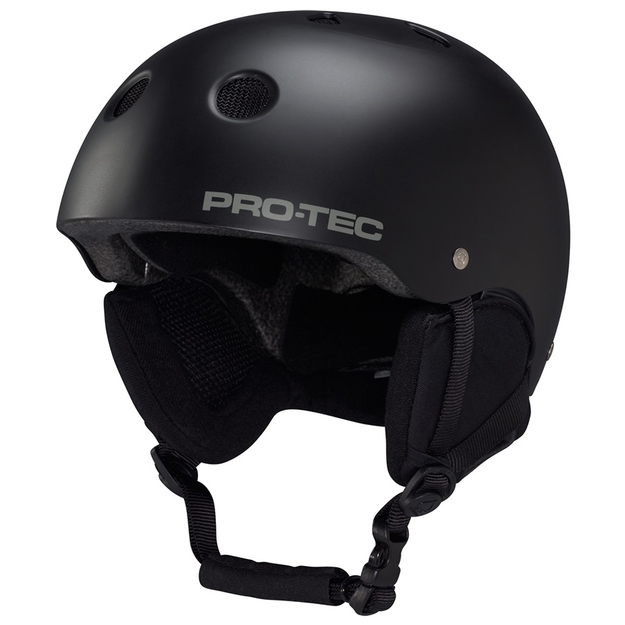 Protec Classic Snow Snowboard/Ski Helmet, S, Black, Audio Force